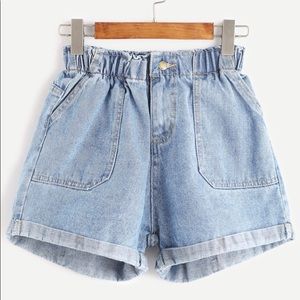 Blue washed out shorts!